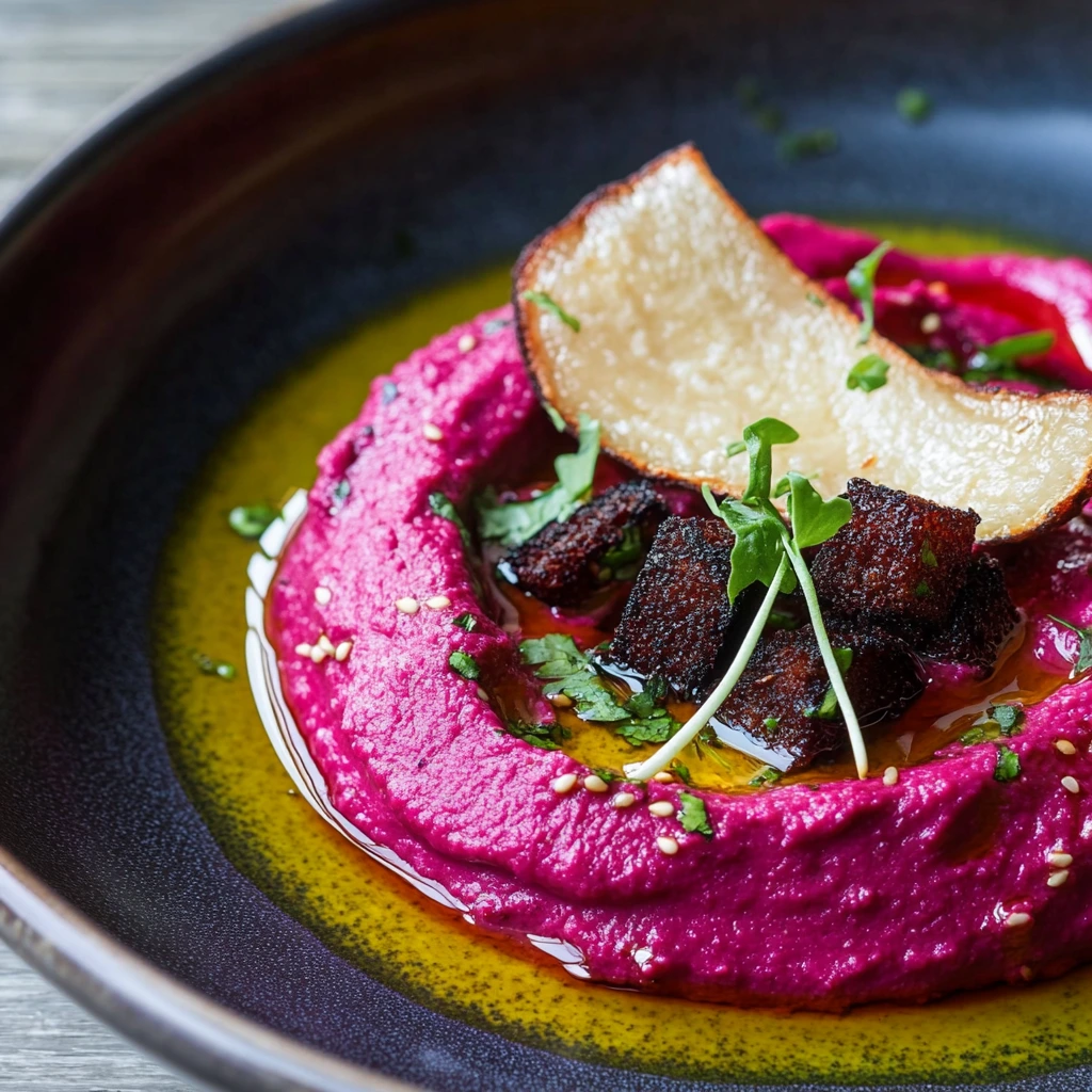 Veganer Rote-Bete-Hummus