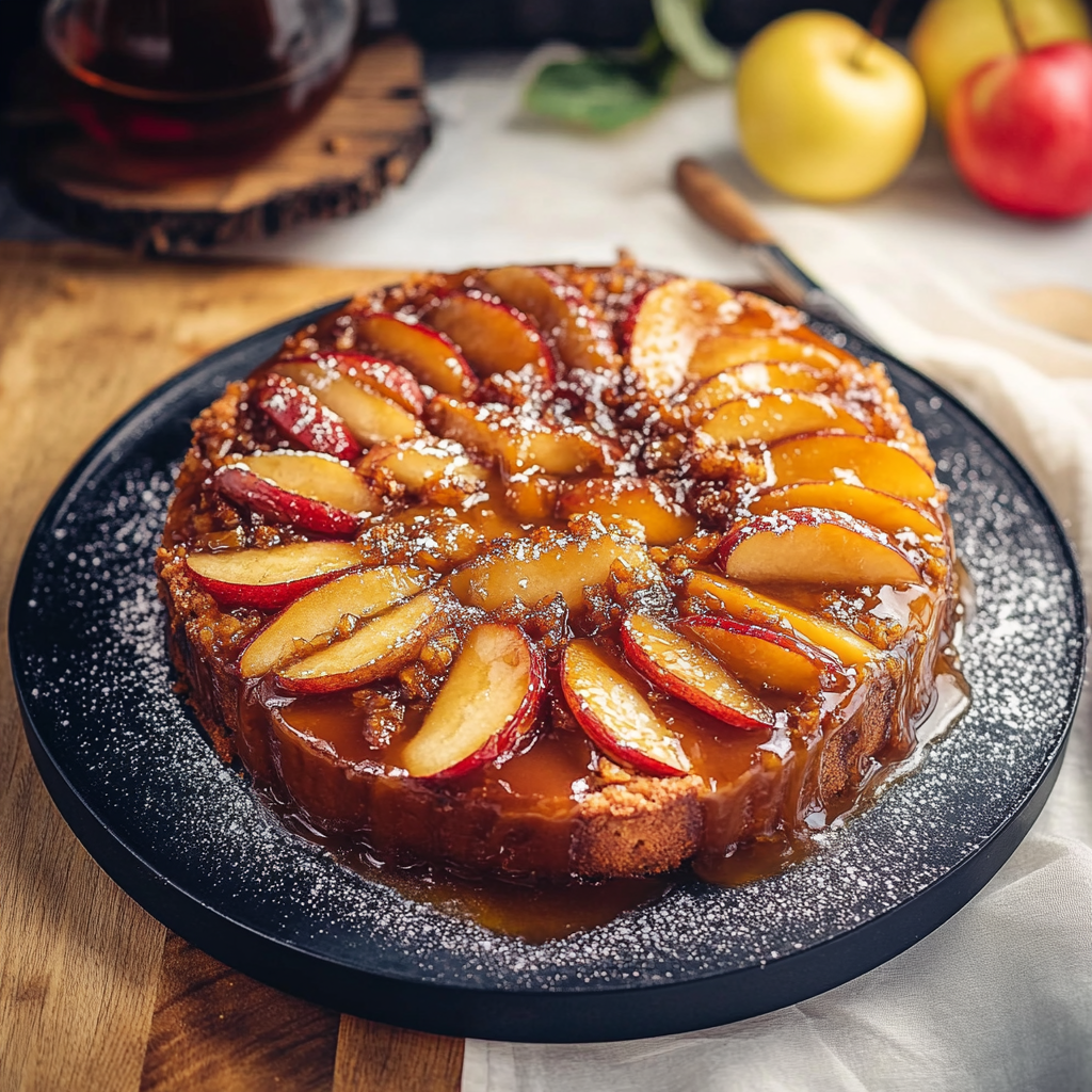 Sauerteig-Apfelwein-Upside-Down-Kuchen - Lecker Familie Sauerteig-Apfelwein-Upside-Down-Kuchen - Lecker Familie