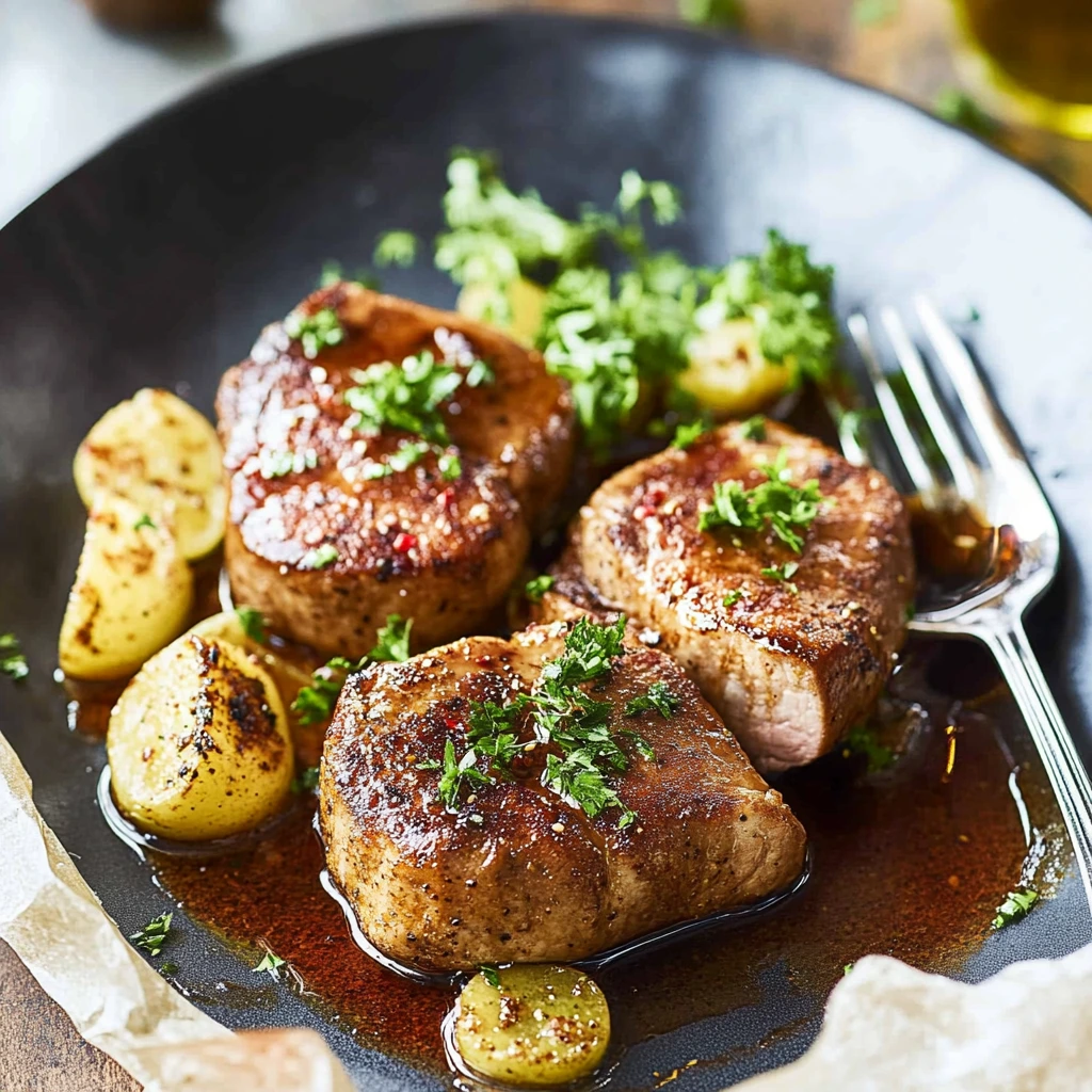 Gebackene Schweinekoteletts