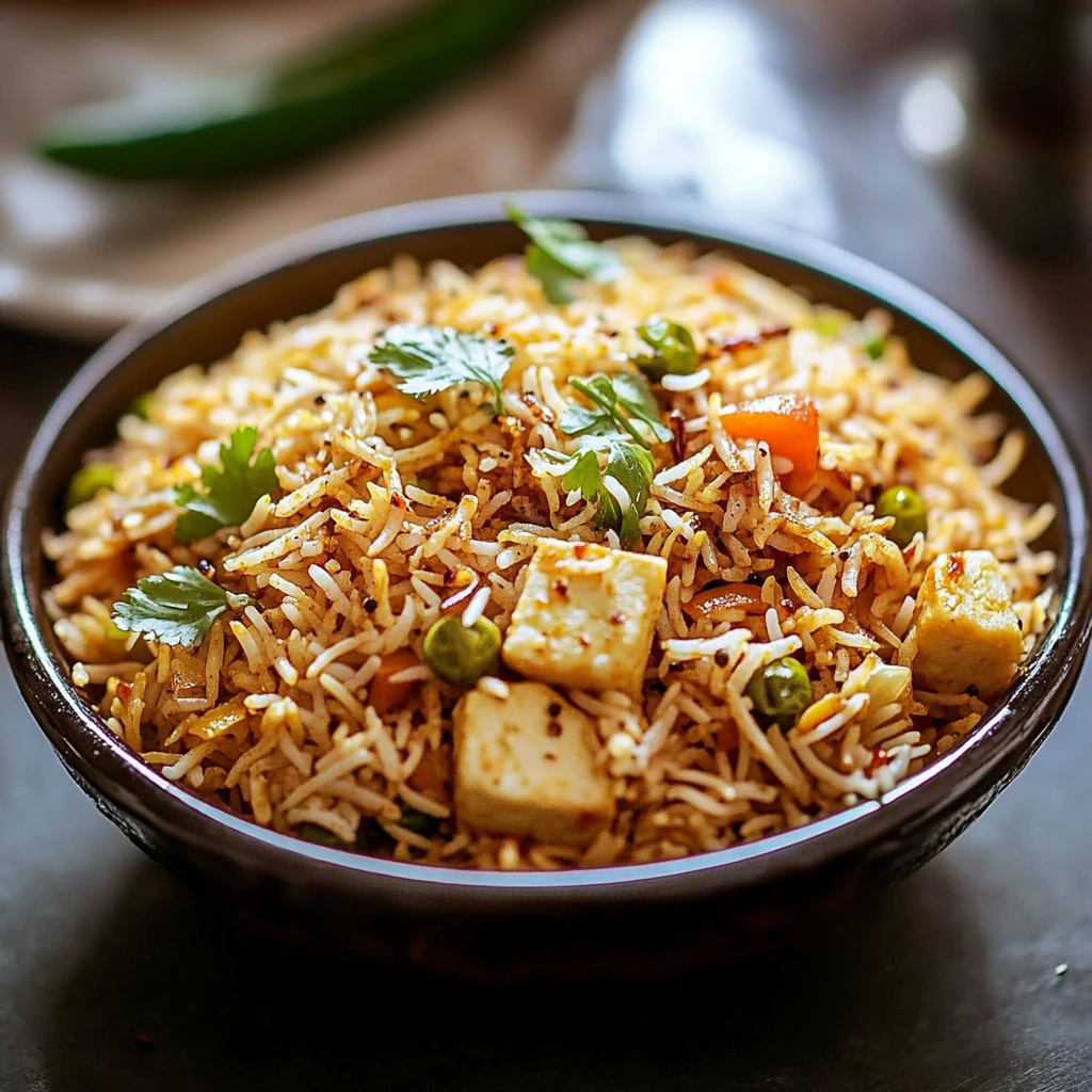 Vegetarisches Biryani Rezept mit Gemüse und Paneer