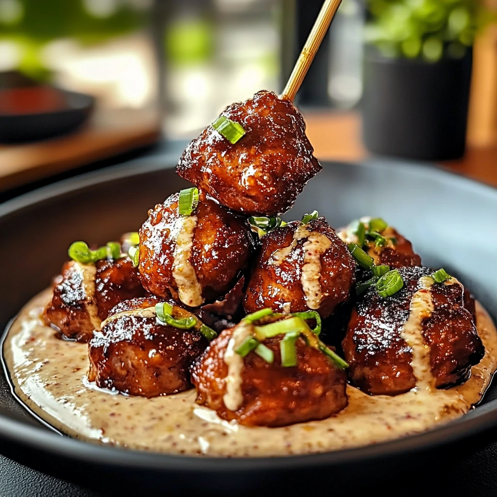 BBQ-Fleischbällchen mit scharfer Mayo