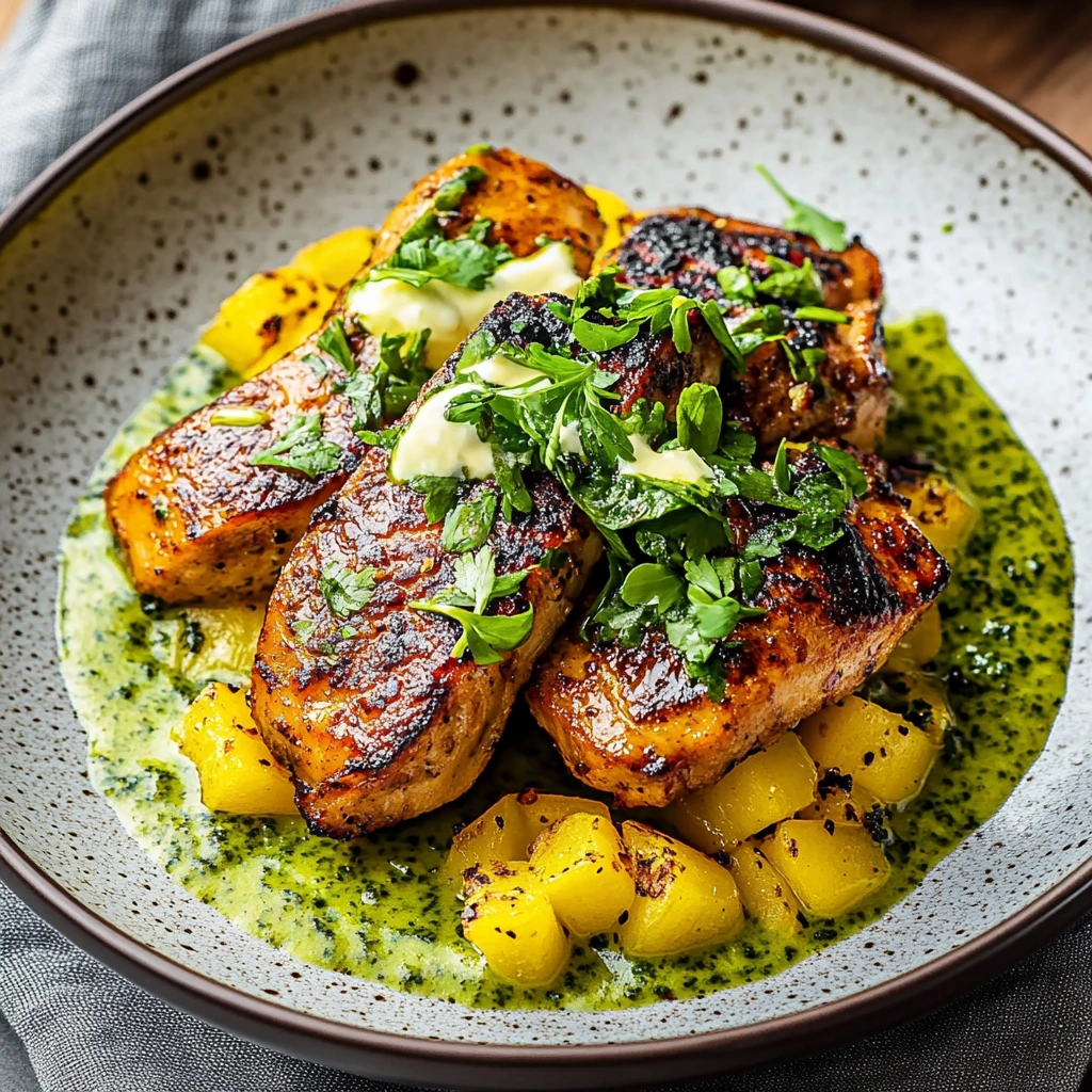 Peruanisches Huhn mit grüner Soße
