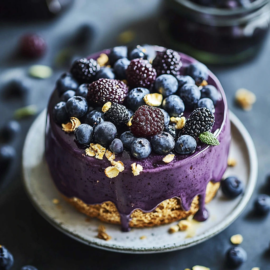 Über Nacht eingeweichter Haferbrei mit Blaubeeren