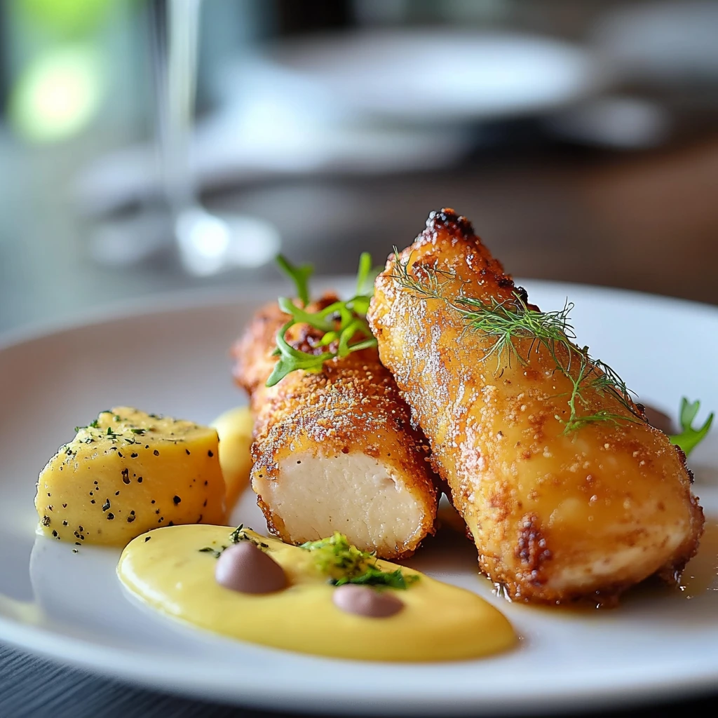 In Senf gebratenes Hähnchen