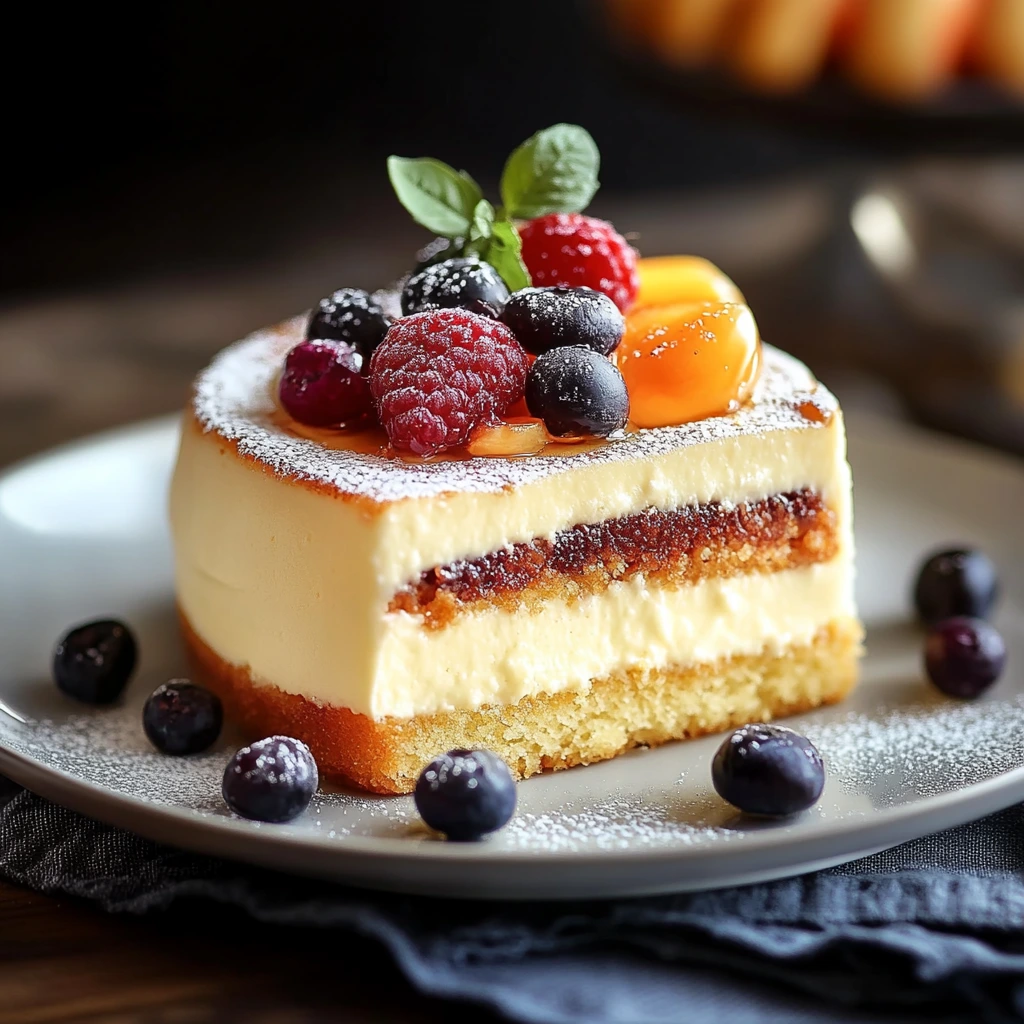 Köstlicher Pfirsich-Sahne-Kuchen