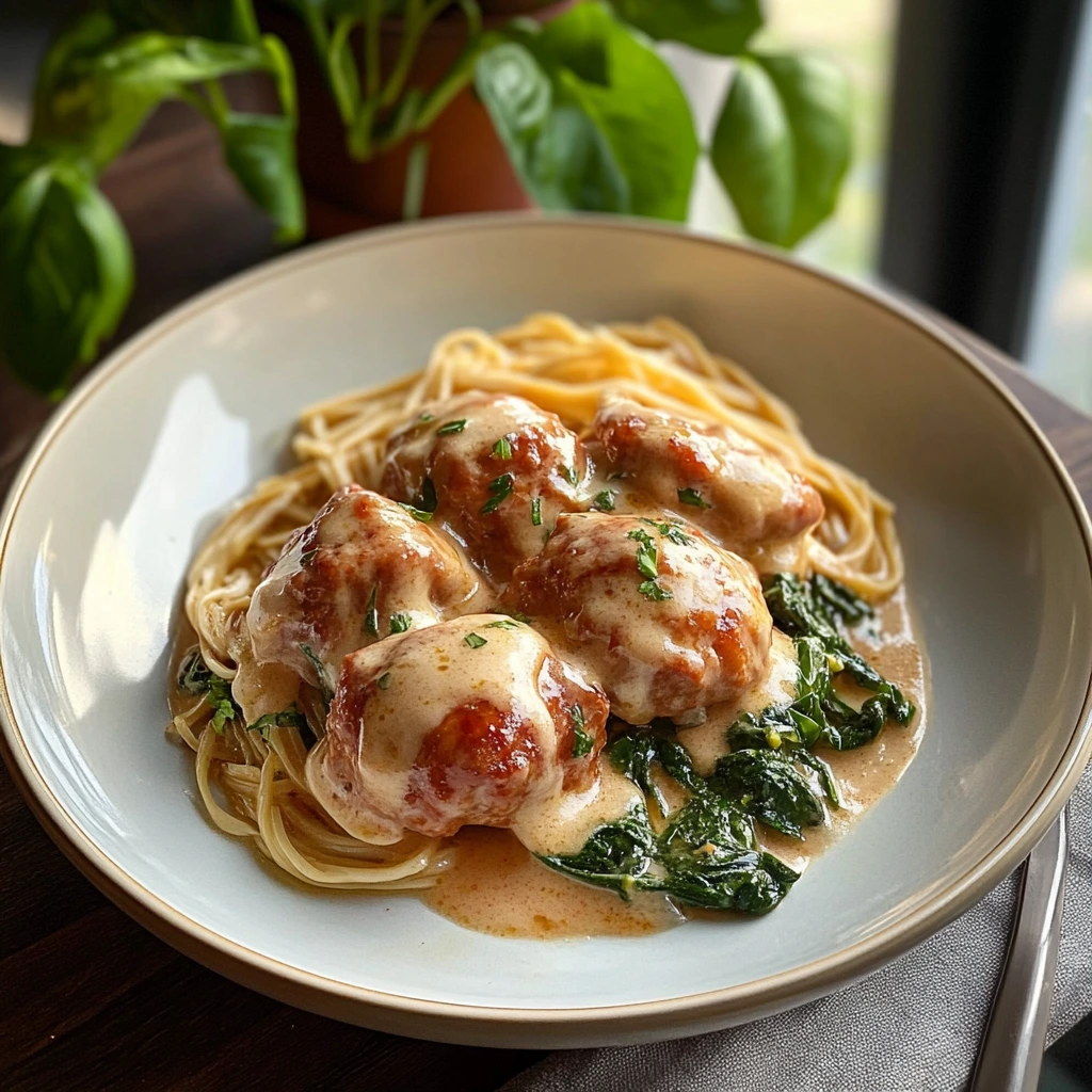 Hähnchen-Spinat-Fleischbällchen