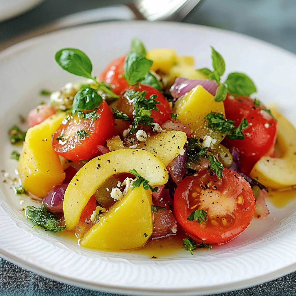 Salat mit Erdäpfeln und Tomaten