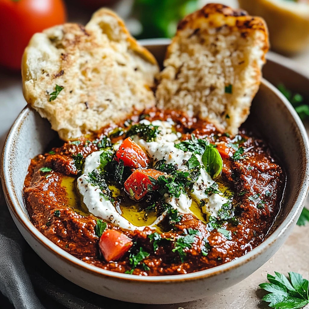 Zaalouk marokkanischer Auberginen Tomaten Dip