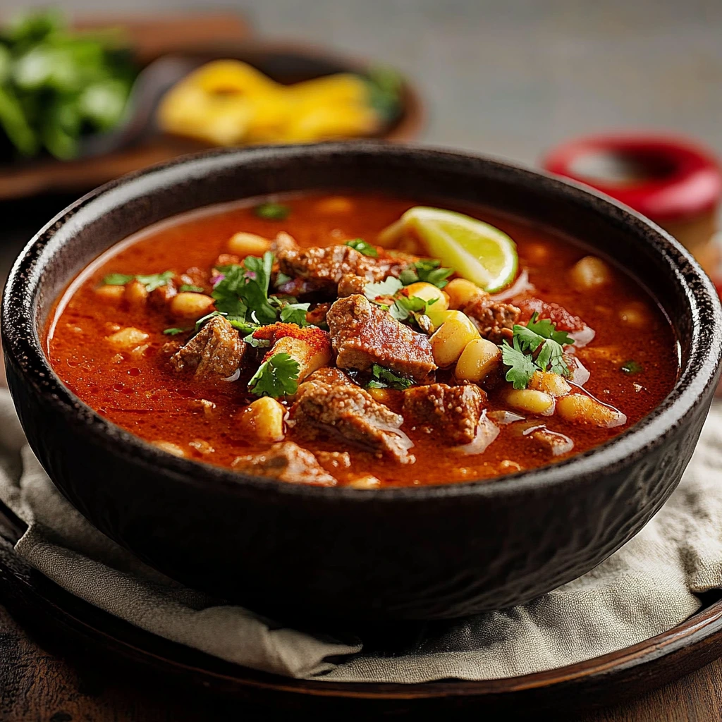 Mexikanische Kuttelsuppe mit Menudo