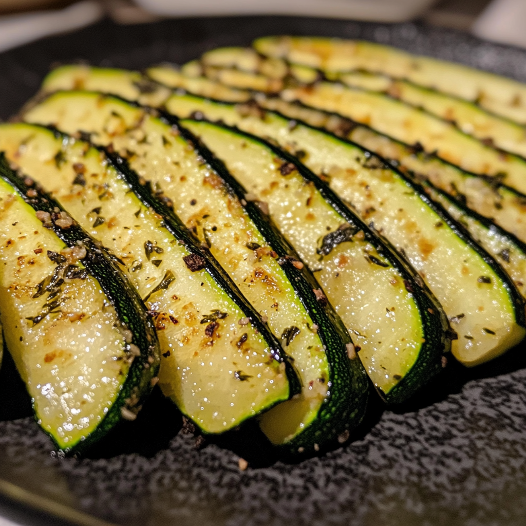 Einfache geröstete Zucchini - Lecker Familie