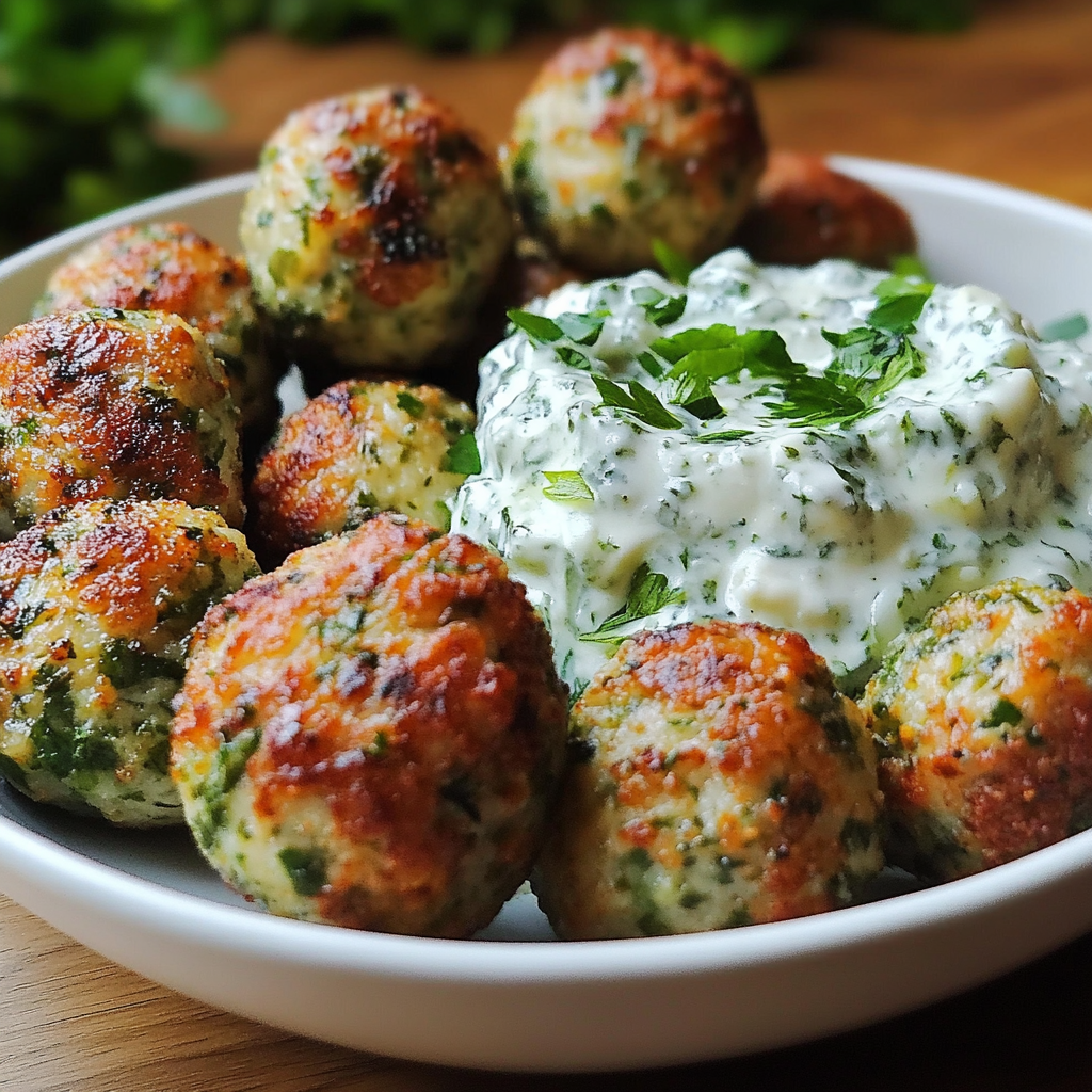 Griechische Putenfleischbällchen mit Tzatziki - Lecker Familie