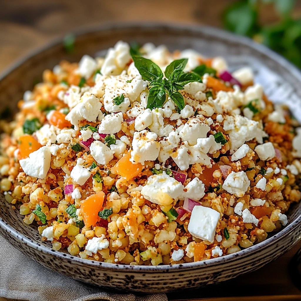 Orientalischer Rote Linsen Salat mit Feta – Frisch & Aromatisch