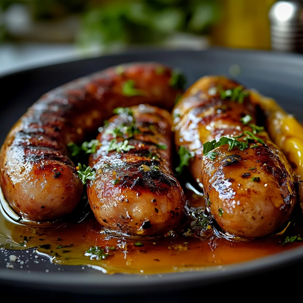 Salchicha agridulce con miel y ajo