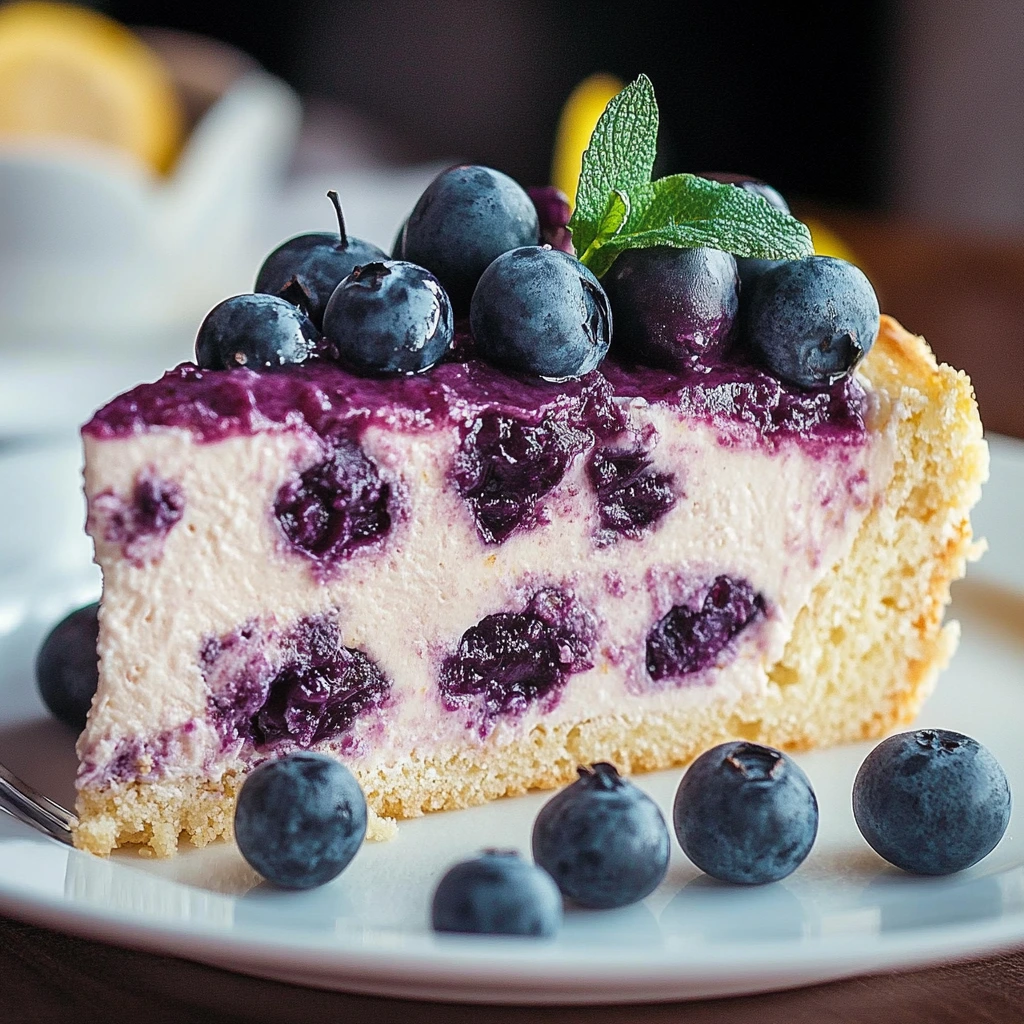 Glutenfreier Zitronen-Blaubeer-Schichtkuchen (milchfrei)