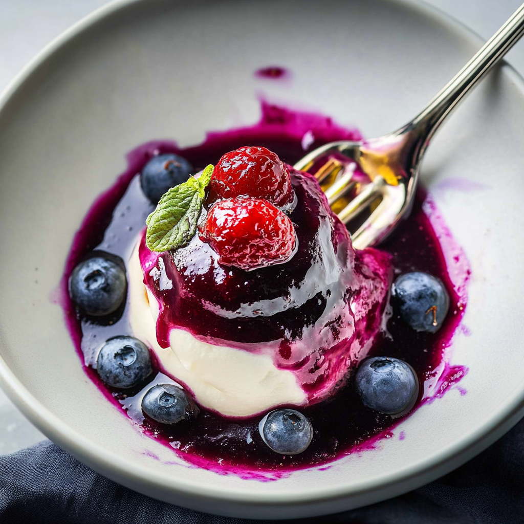 Herrliche glänzende 10-Minuten-Blaubeerglasur