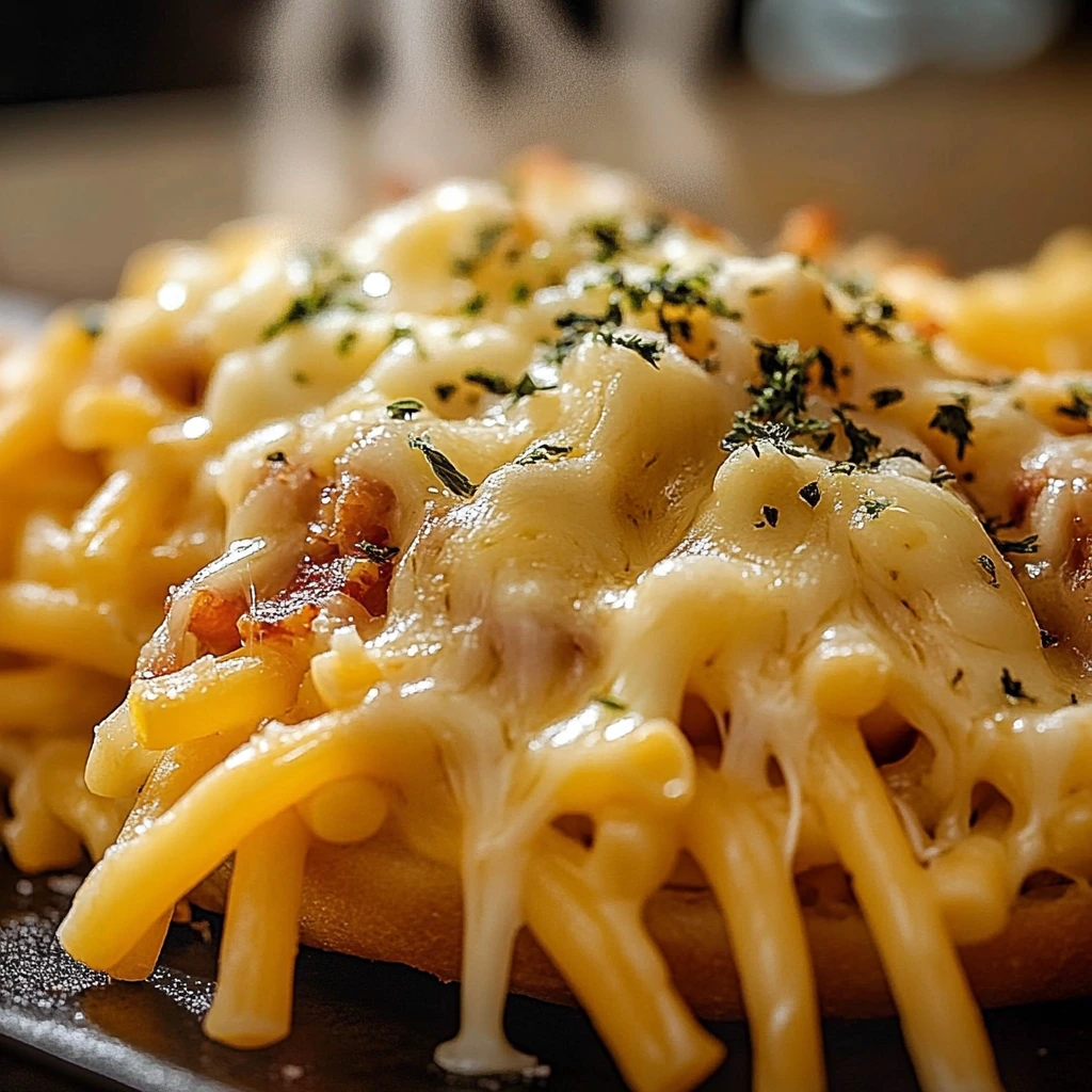 Fideos con queso para hamburguesa