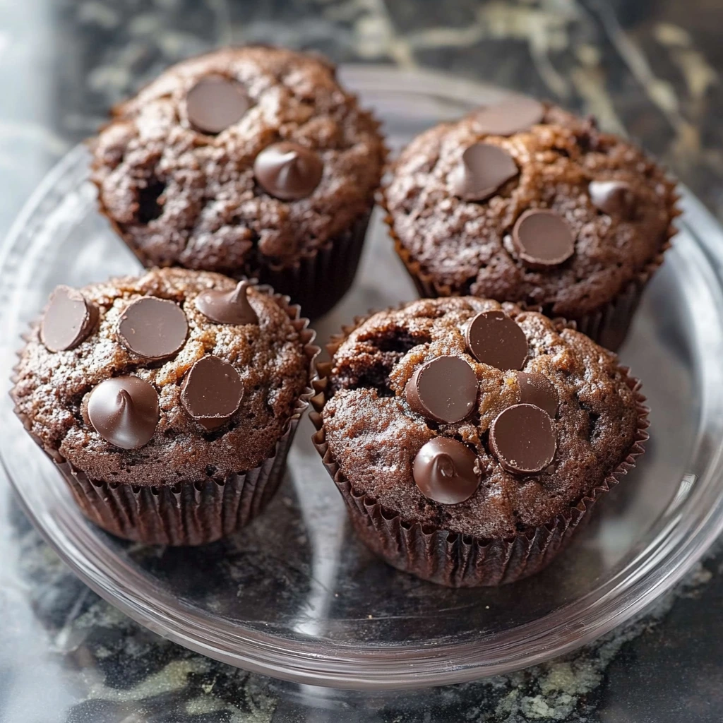 FODMAP-arme Doppel-Schokoladen-Chip-Muffins