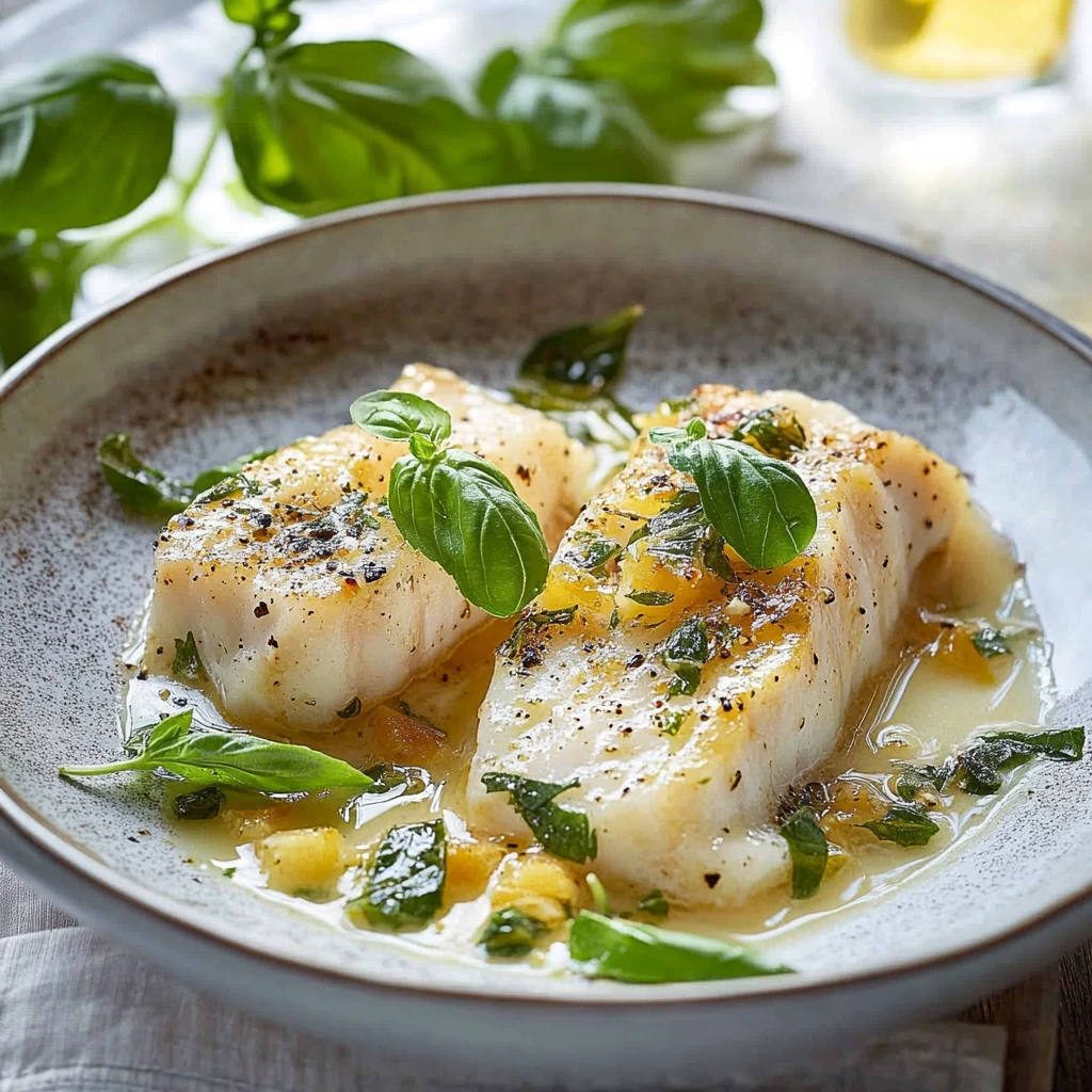 FODMAP-armer Kabeljau mit eingelegten Zitronen und Basilikum