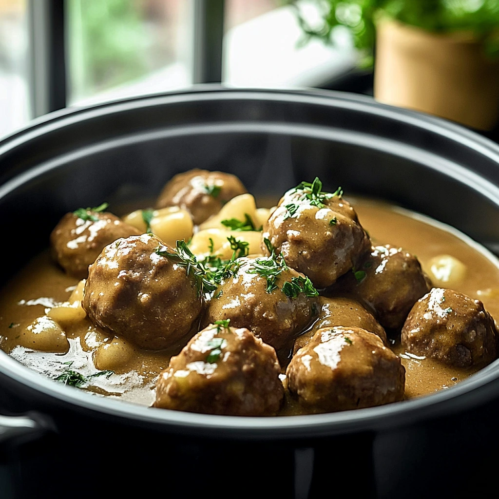 Schwedische Fleischbällchen aus dem Crockpot