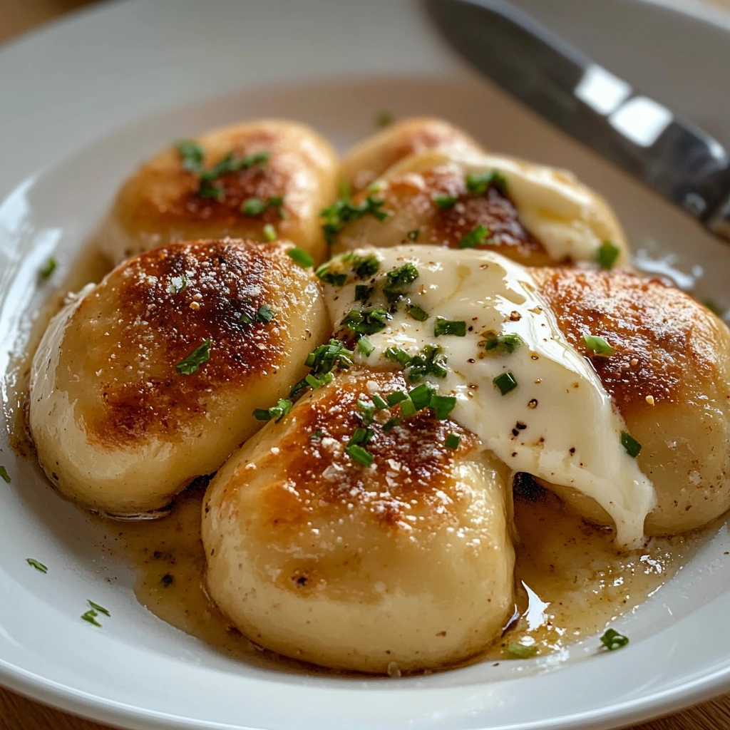 Gebratene Hüttenkäseknödel