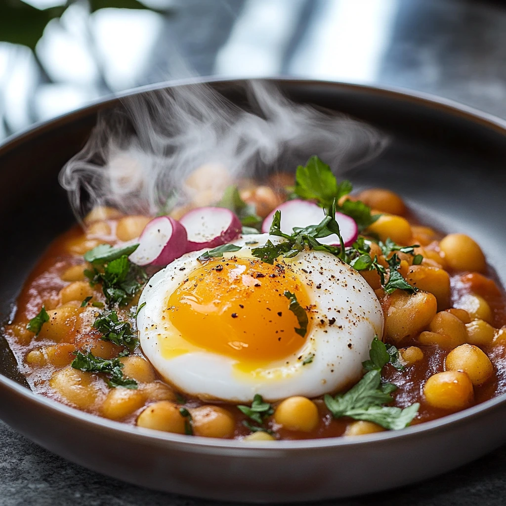 Smoky White Bohnen mit pochiertem Ei