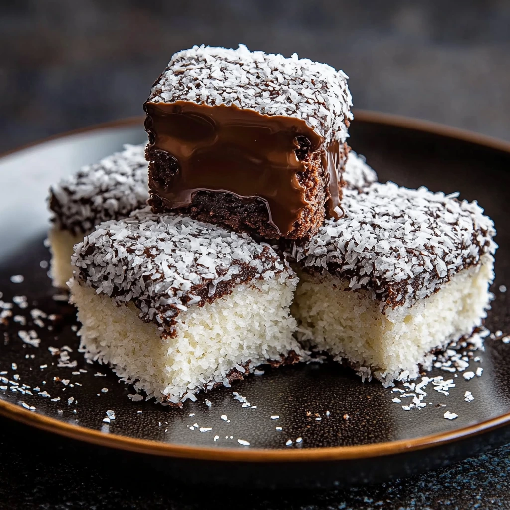 Einfaches Lamington-Rezept mit Schokoladensauce