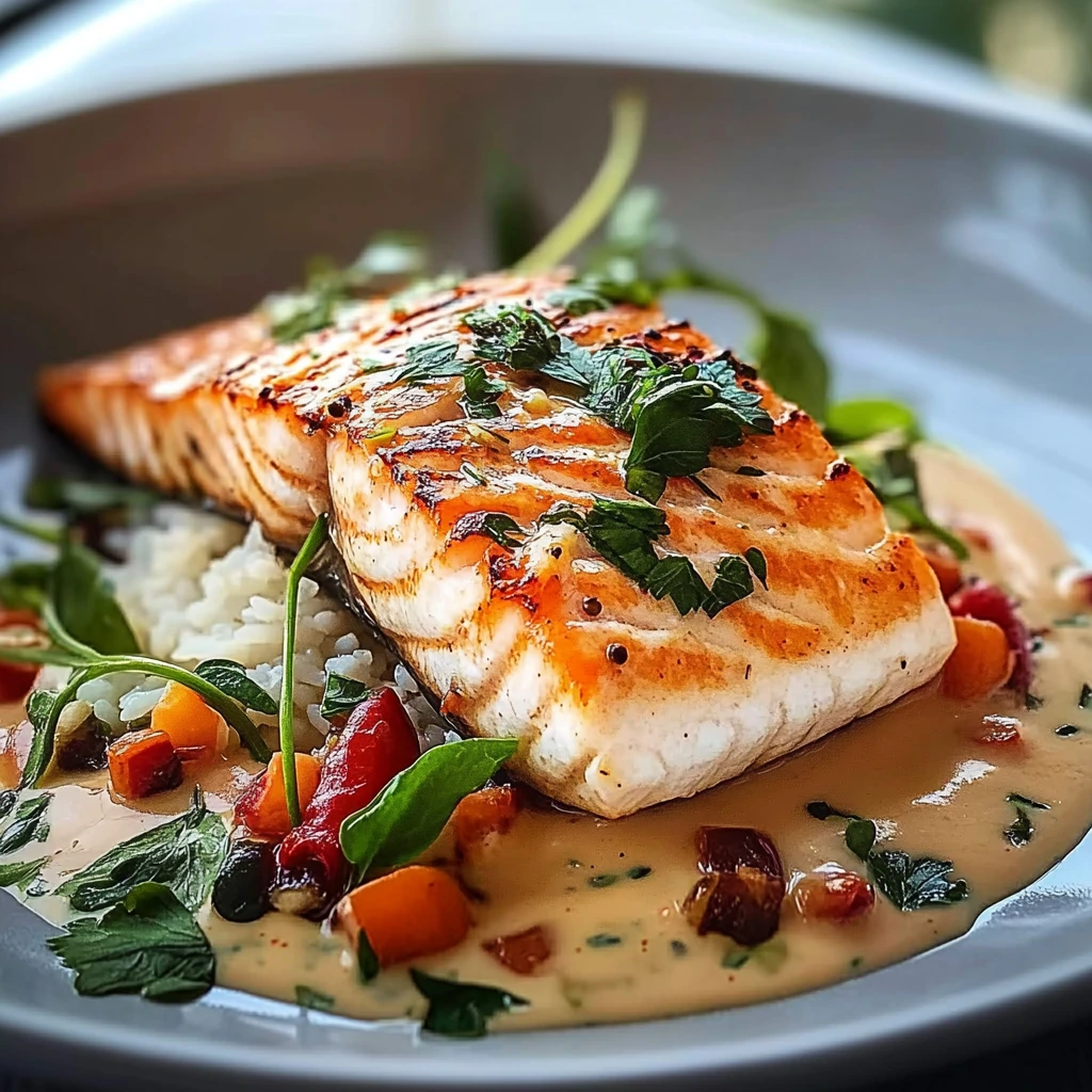 Lachs mit Kokosnuss.