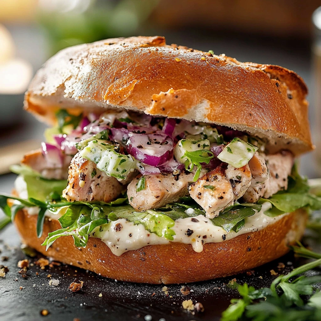 Hühnchensalat-Sandwich