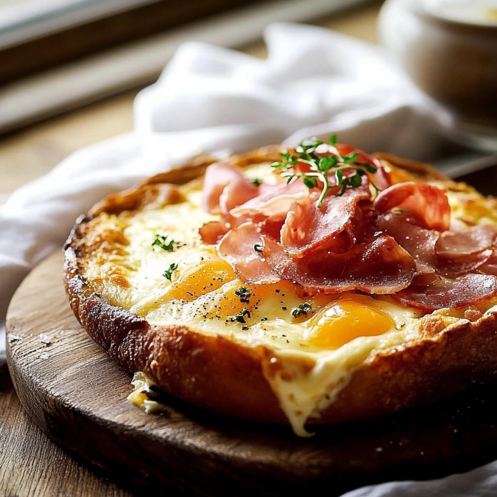 Frühstückskuchen mit Käse und Speck (Frühstücksauflauf!)