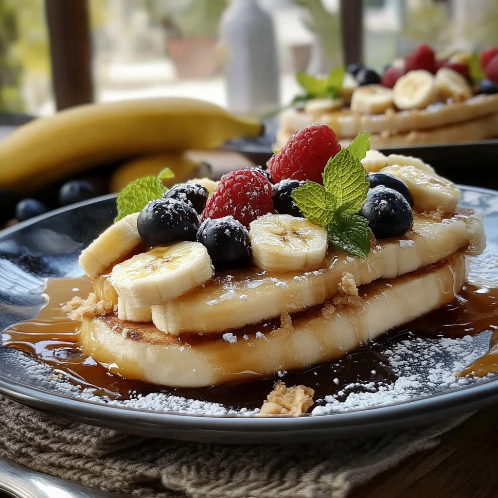 Frühstücksriegel mit Bananensplit