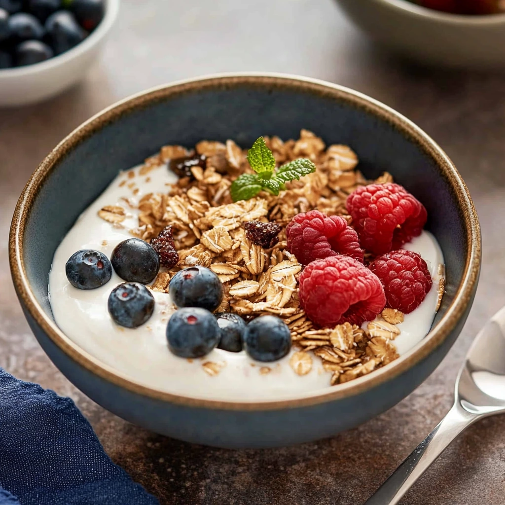 Frühstücksschüssel mit Joghurt-Müsli