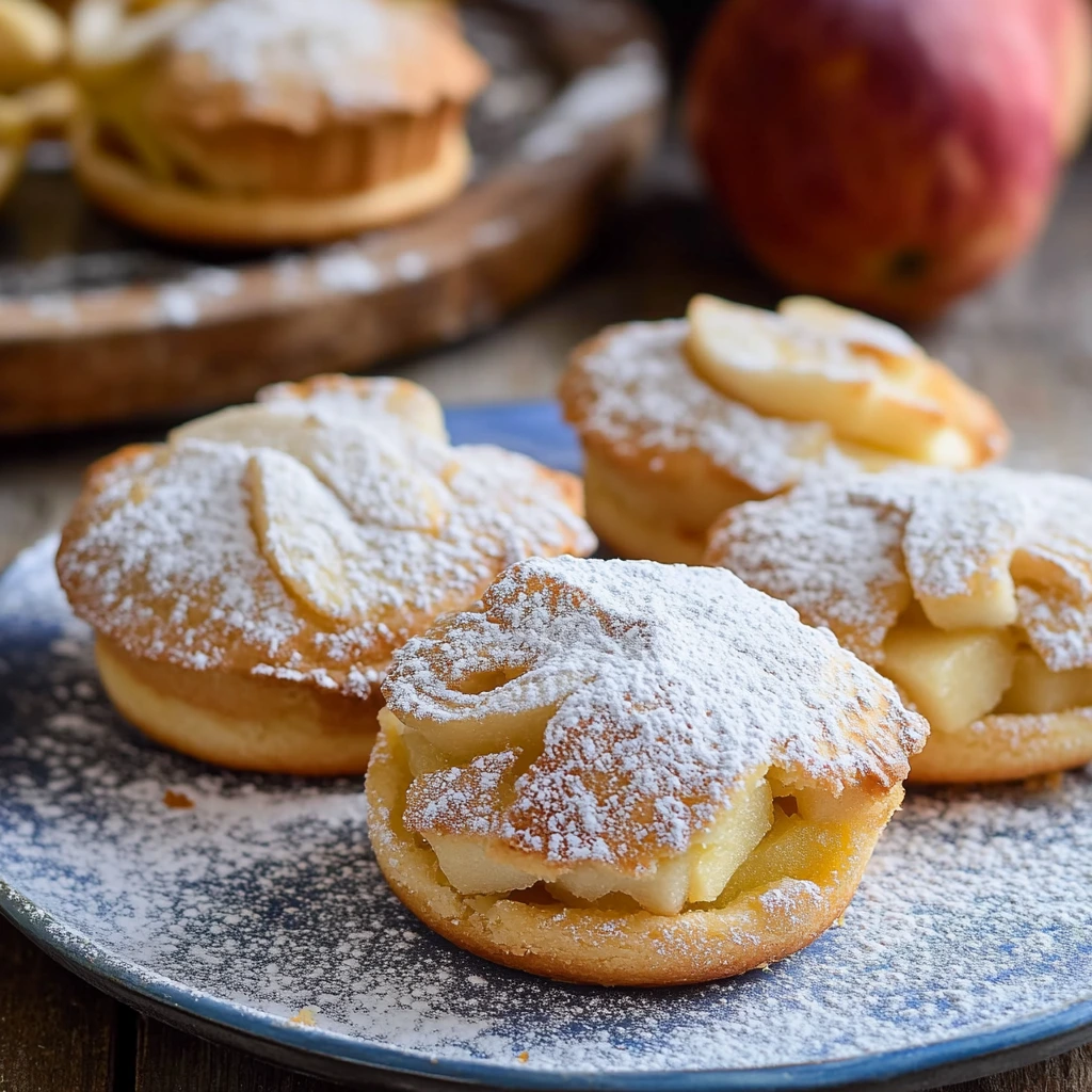 Einfache vegane Mini-Apfelkuchen mit Mürbeteig