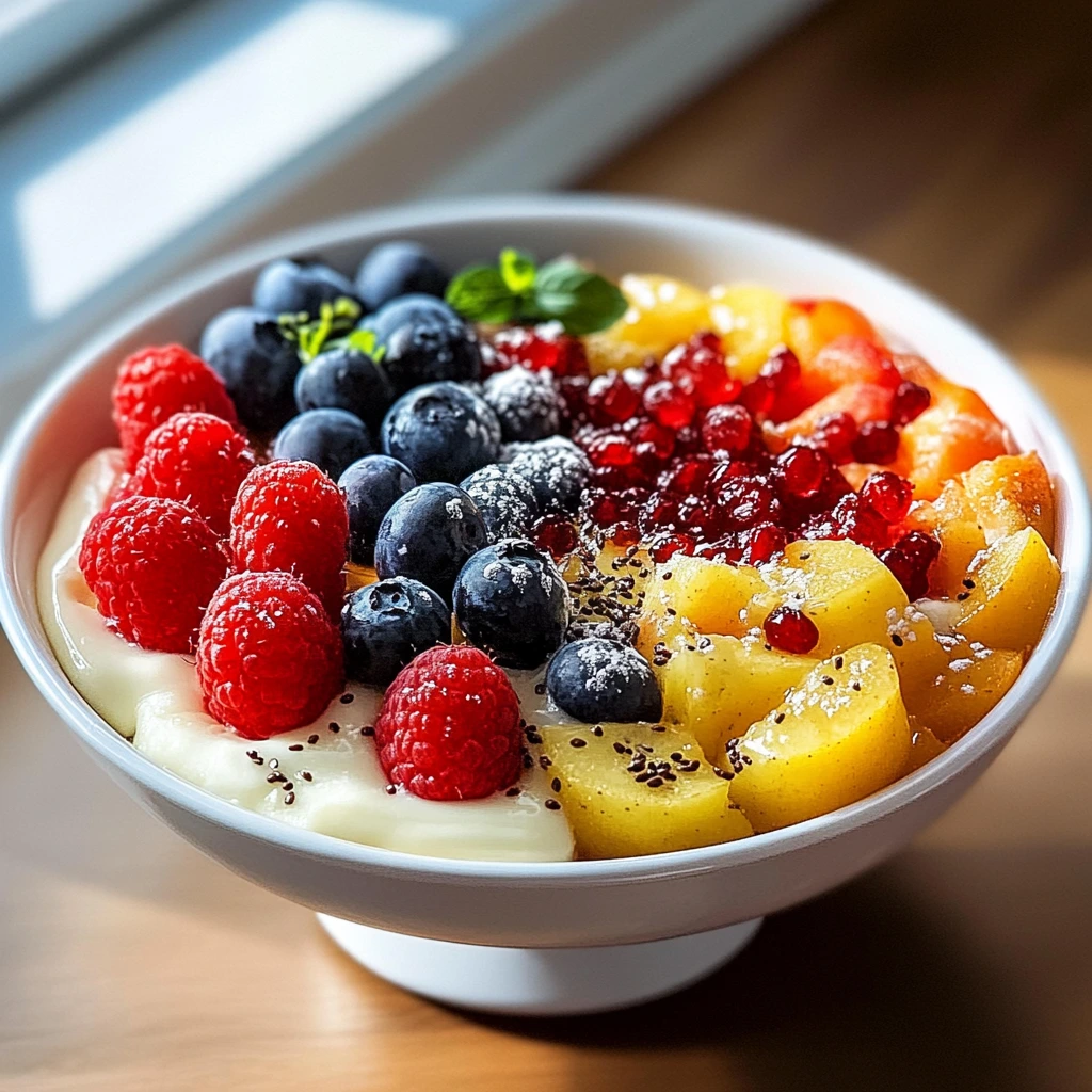 Gesunde Obstschale zum Frühstück