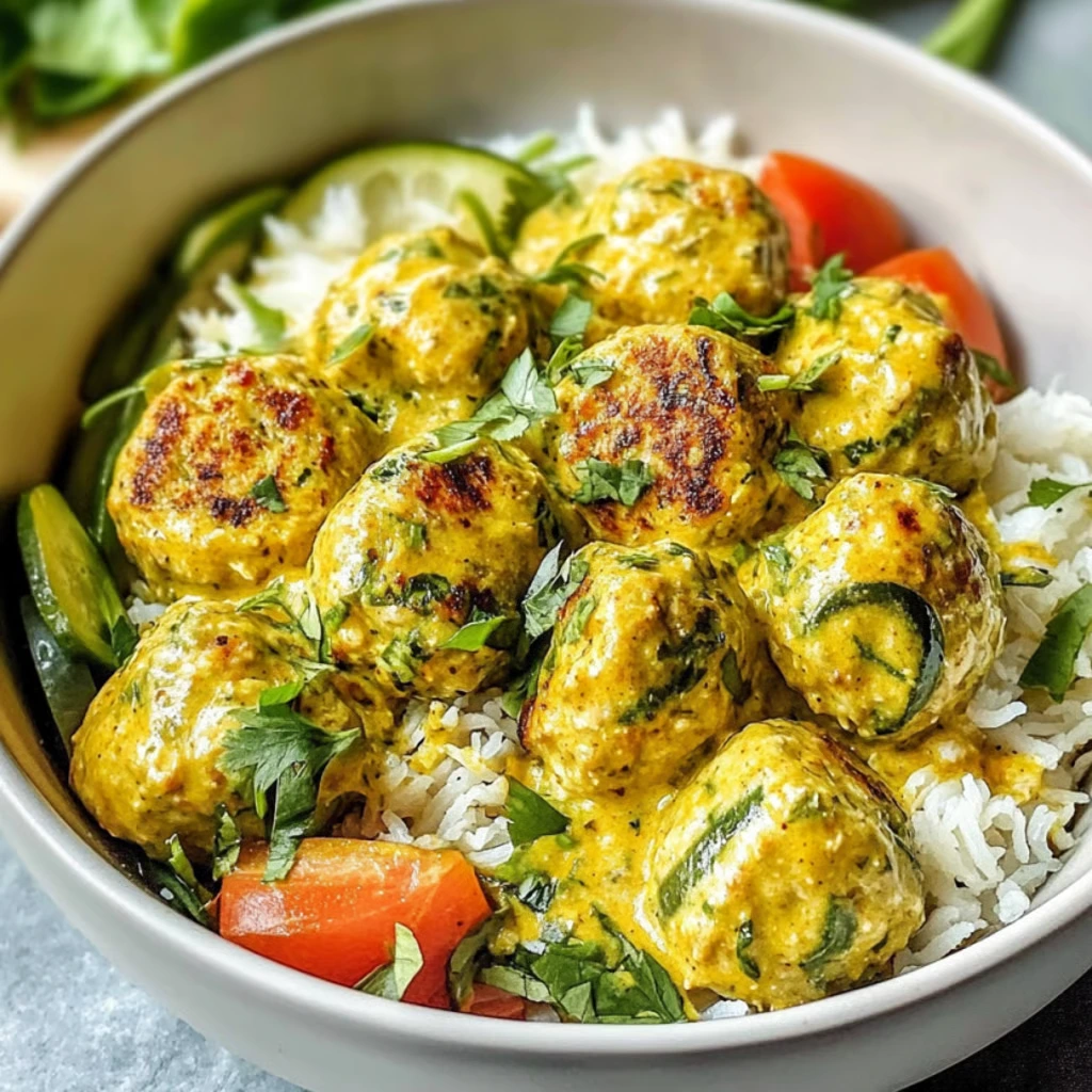 Jalapeño-Kokos-Curry-Hähnchenbällchen