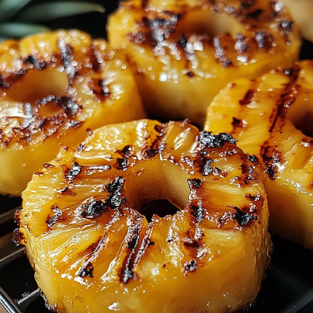 Gegrillte Ananas mit Honig & Zimt