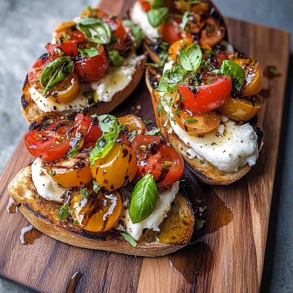 Burrata Bruschetta – Sommerfeeling auf knusprigem Brot