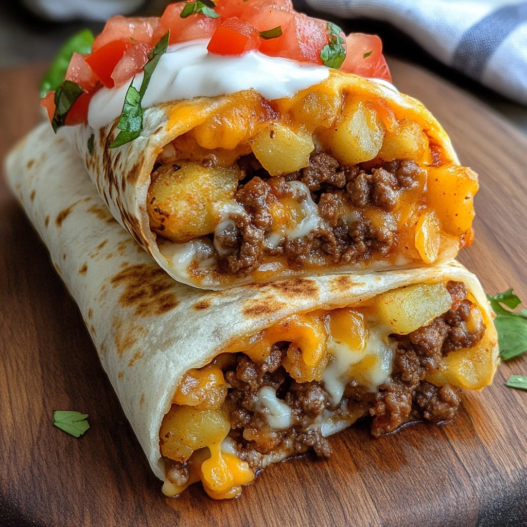 Käsige Kartoffel-Burritos