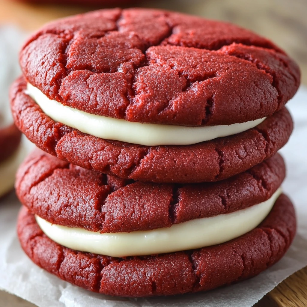 Soft Red Velvet Cookies