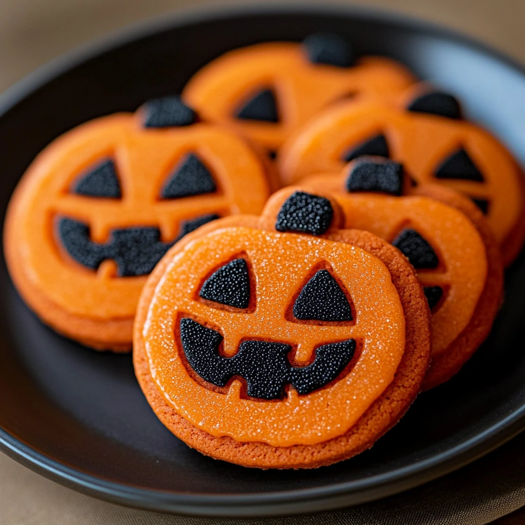 Spooky-Fun Pumpkin Jack-O’-Lantern Cookies