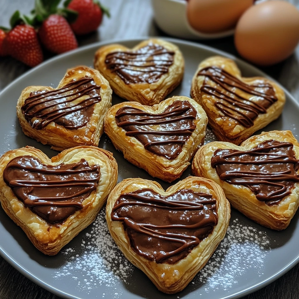 Nutella Puff Pastry Hearts