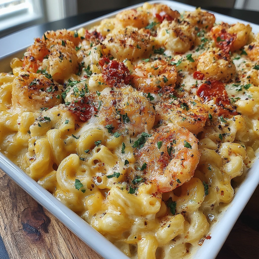 Meeresfrüchte Mac & Cheese Auflauf