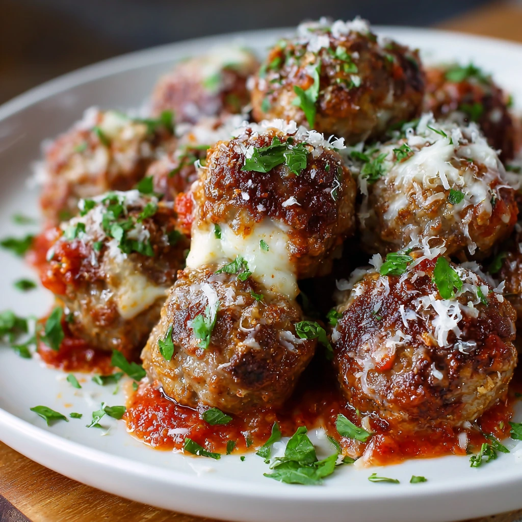 Mozzarella-gefüllte Fleischbällchen