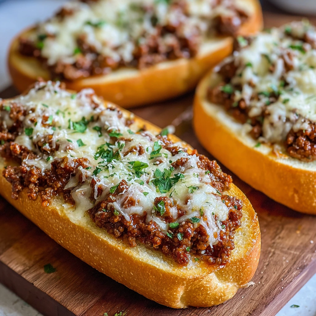 Italian Garlic Bread Sloppy Joes