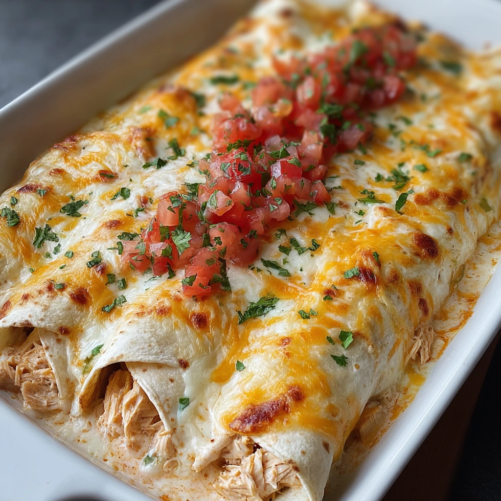 Cremige Queso-Hähnchen-Enchiladas