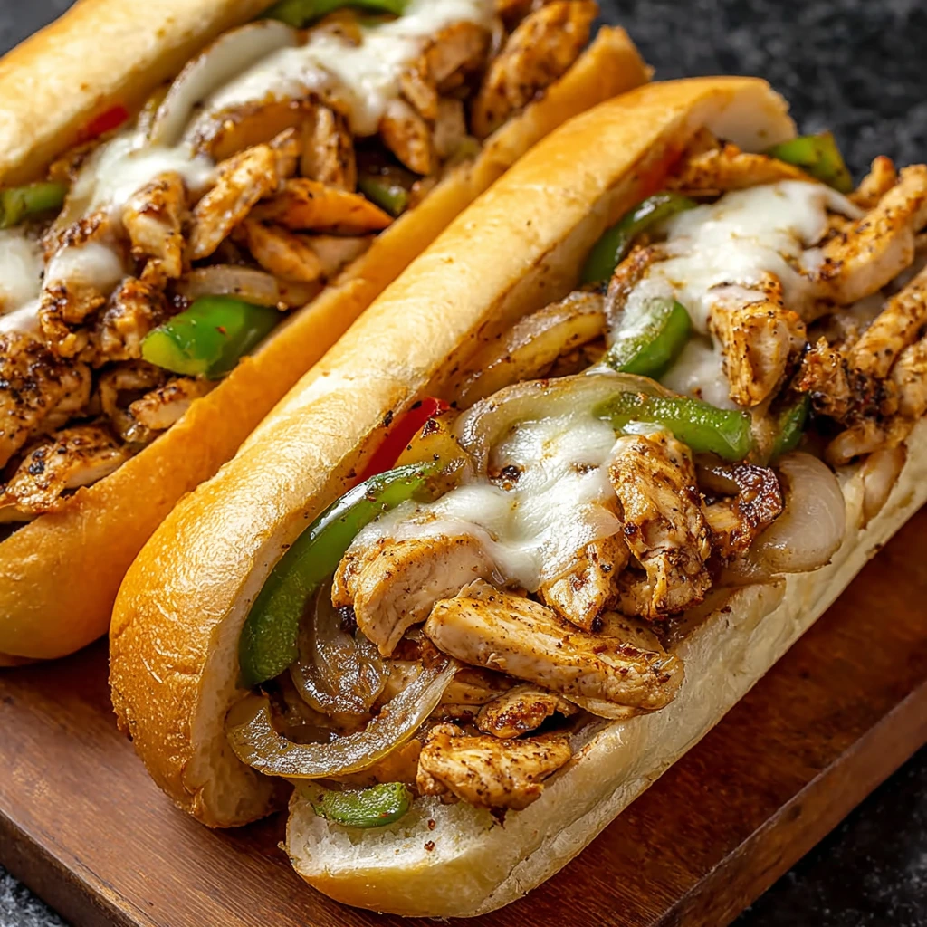 Chicken Cheese Steak Sandwiches
