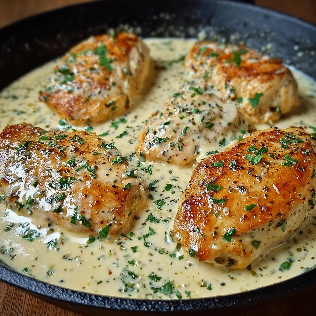 Cremiges Knoblauch-Hähnchen