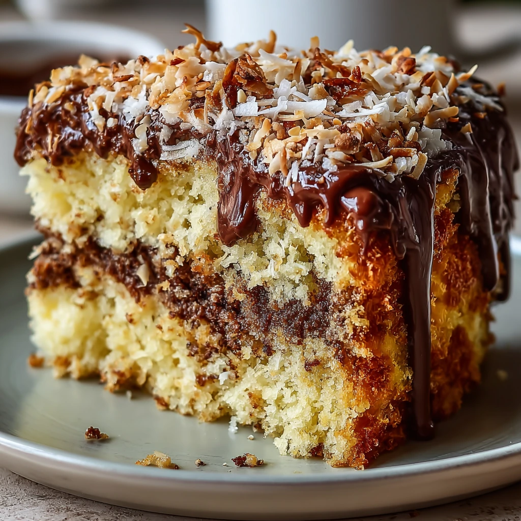 German Chocolate Paradise Slice