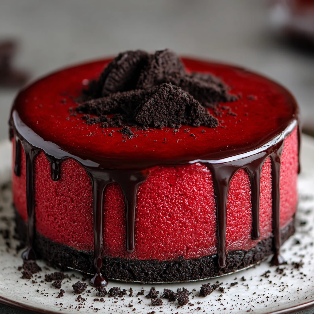 Vampire Bite Red Velvet Cheesecake