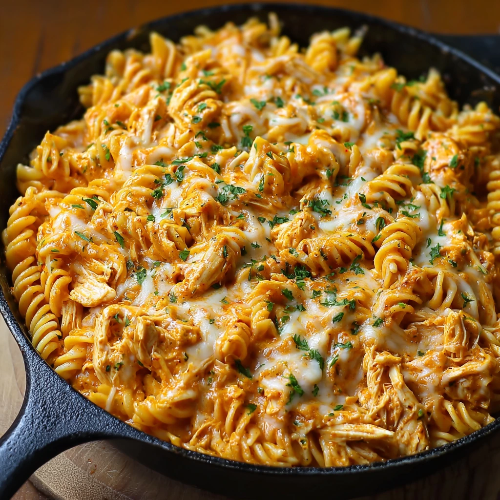Cremiges „Cheesy Skillet Creamy Dream“-Pasta mit Hähnchen