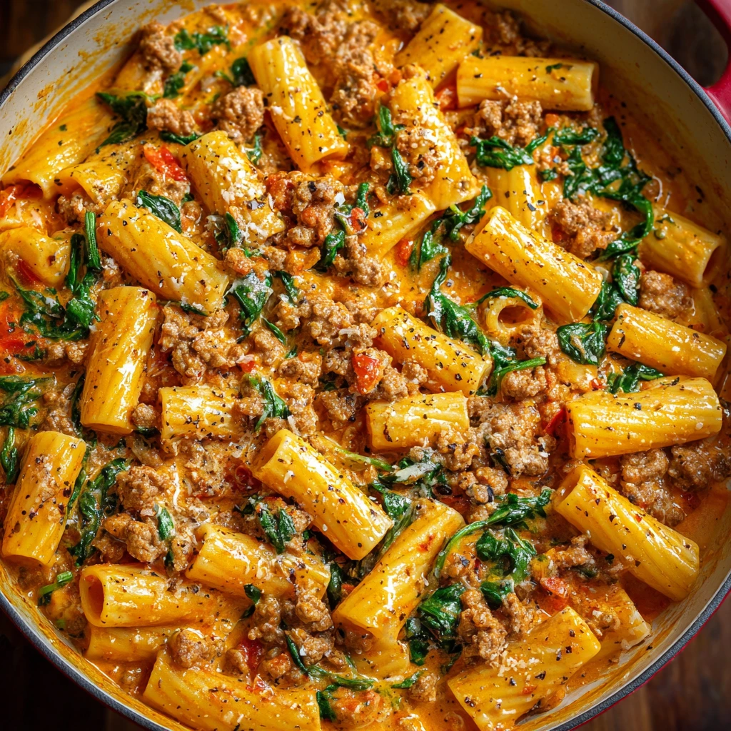 Cremige Wurst-Rigatoni